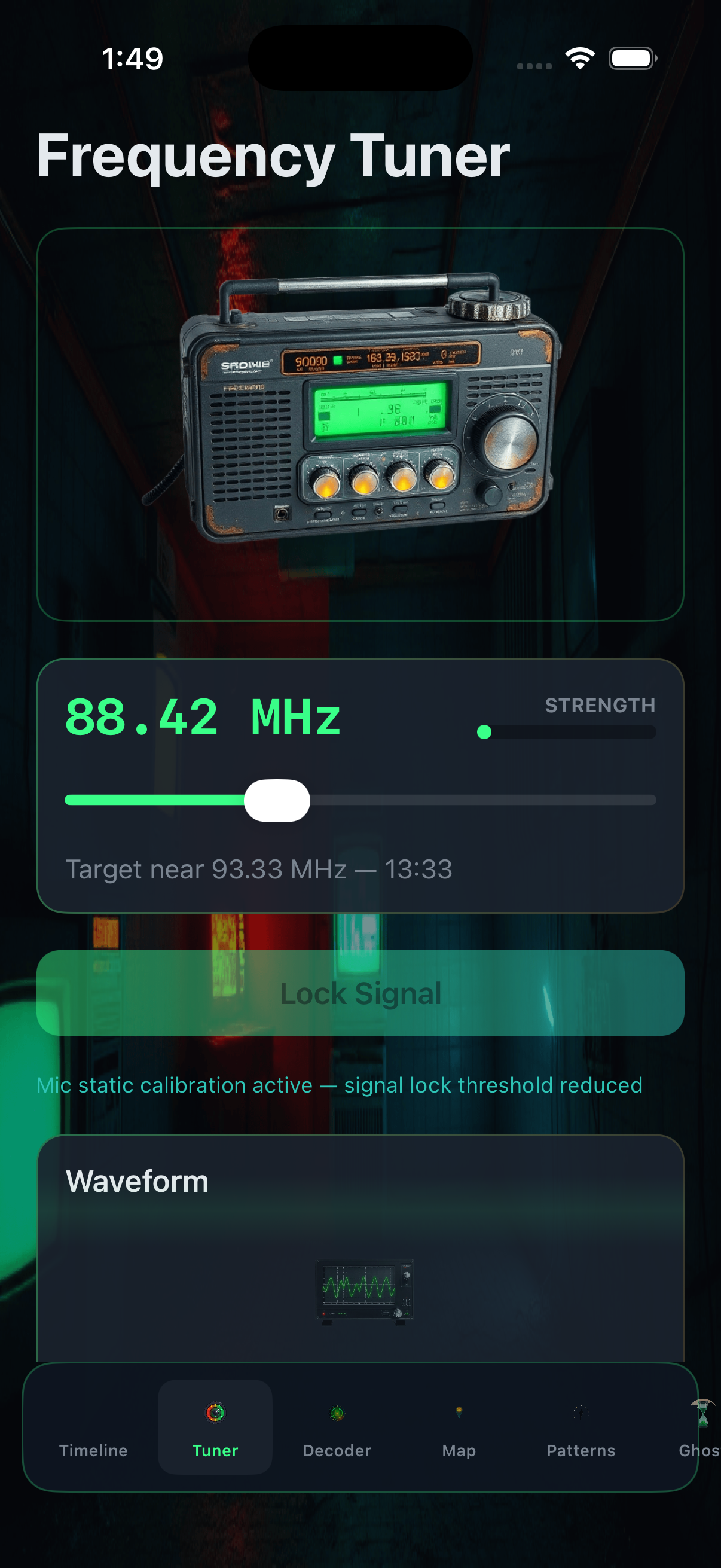 Frequency tuner in Signal Lost